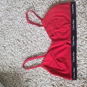 Red Calvin Klein Bralette